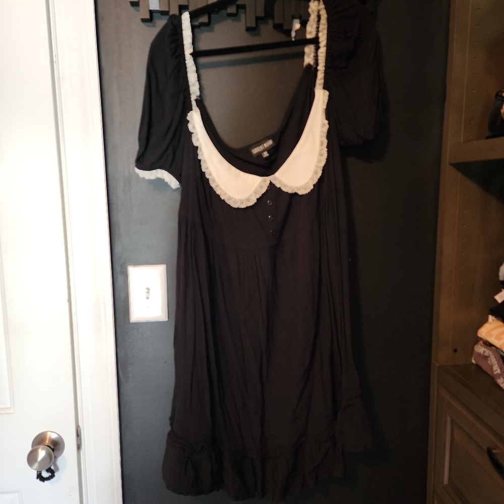 Dollskill Current Mood Plus Size Black Mini Dress 3x